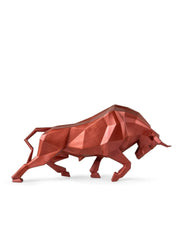 Bull Sculpture Metallic Red HOME DECOR Lladro 