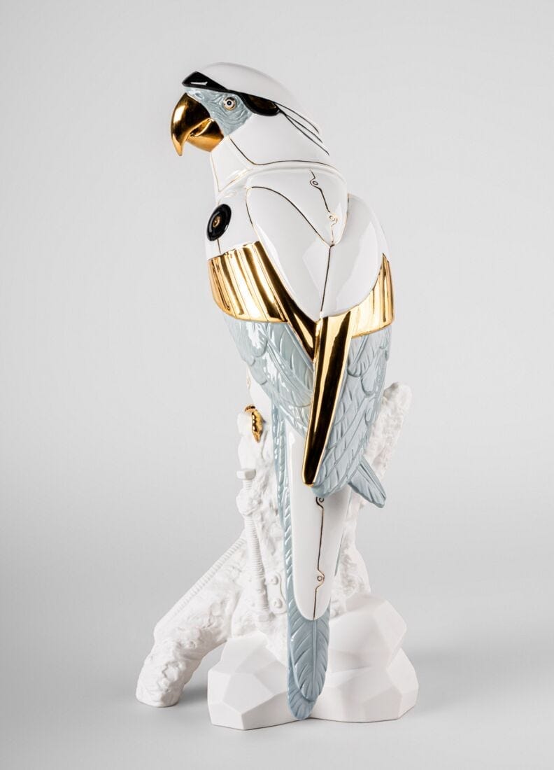 Macaw Bird Cyborg Sculpture LLadro 