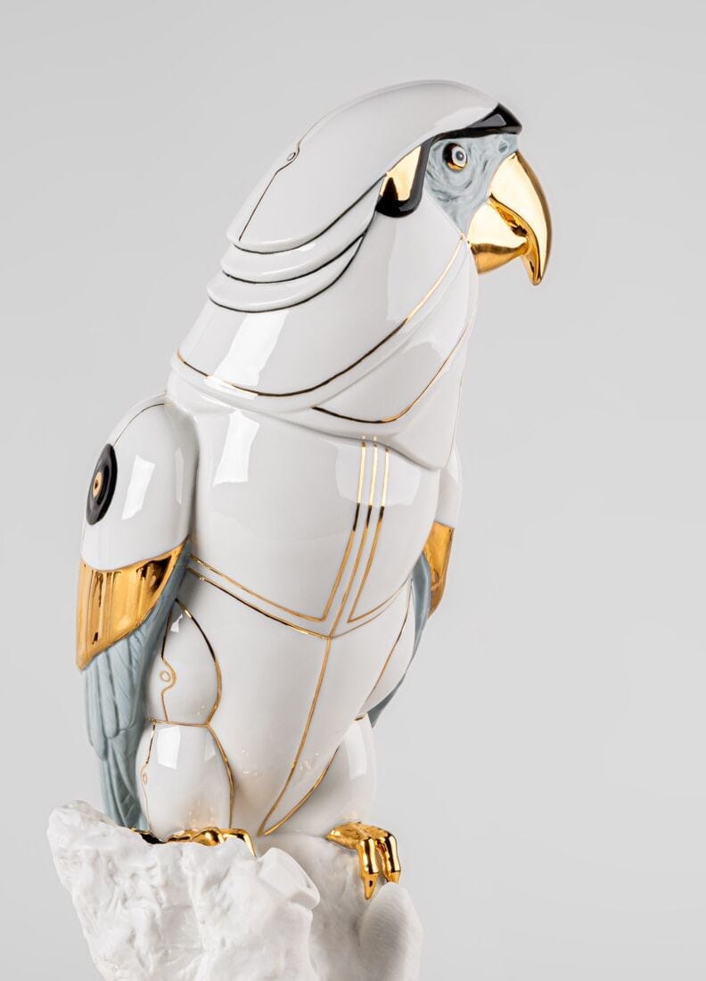 Macaw Bird Cyborg Sculpture LLadro 