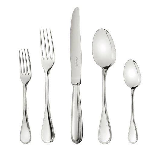 Perles 5-Piece Silver-Plated Place Setting Christofle 