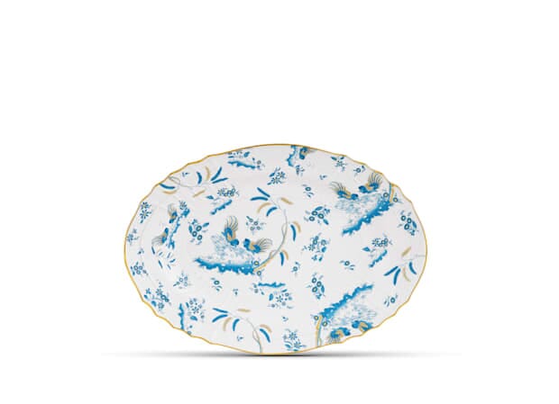 Oro Di Doccia - Large Oval Platter Ginori 1735 Blue 