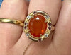 Orange Opal Ring with Diamonds Macartine 