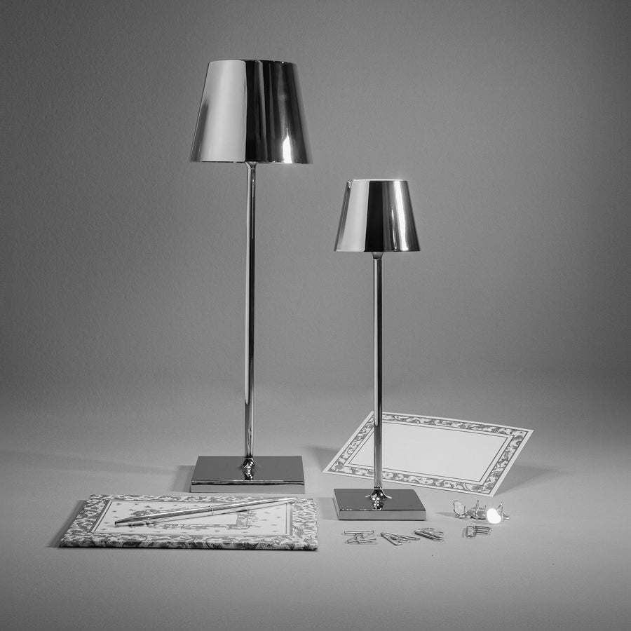 Poldina Lamp Chrome Lighting Zafferano 