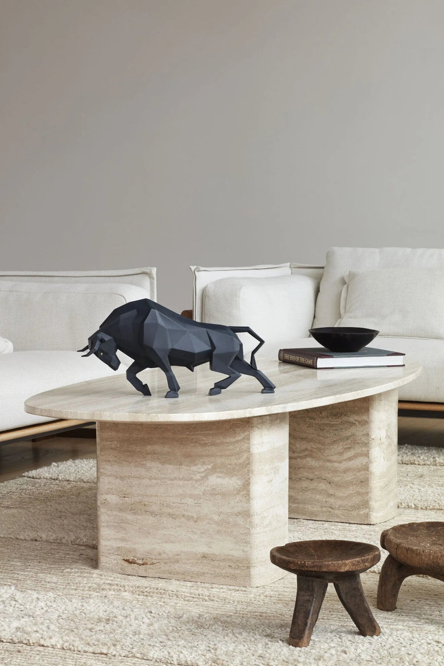 Bull Sculpture Black Matte HOME DECOR Lladro 