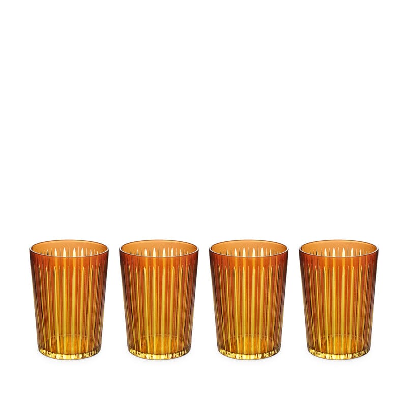 Prism Highball Glasses L'Objet Amber 