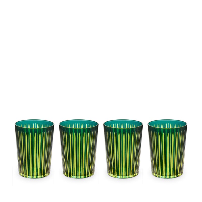 Prism Highball Glasses L'Objet Green 