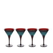 Prism Martini Glasses L'Objet Bordeaux 