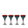 Prism Martini Glasses L'Objet Bordeaux 