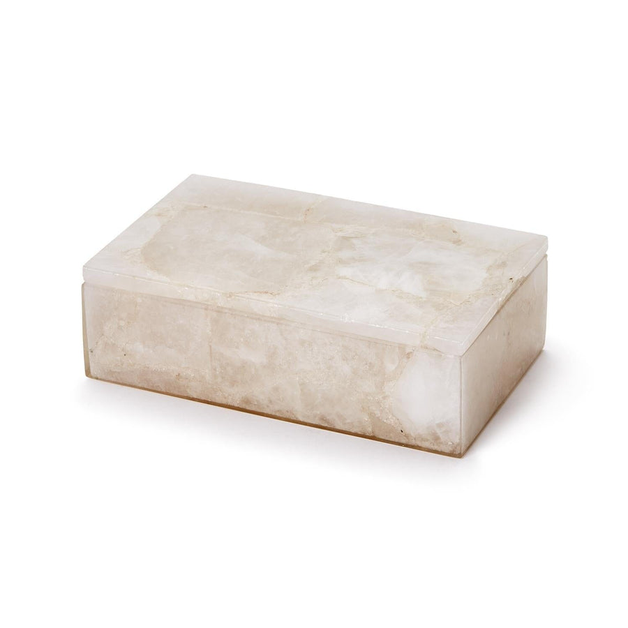 White Quartz Box Decor Two's Company 