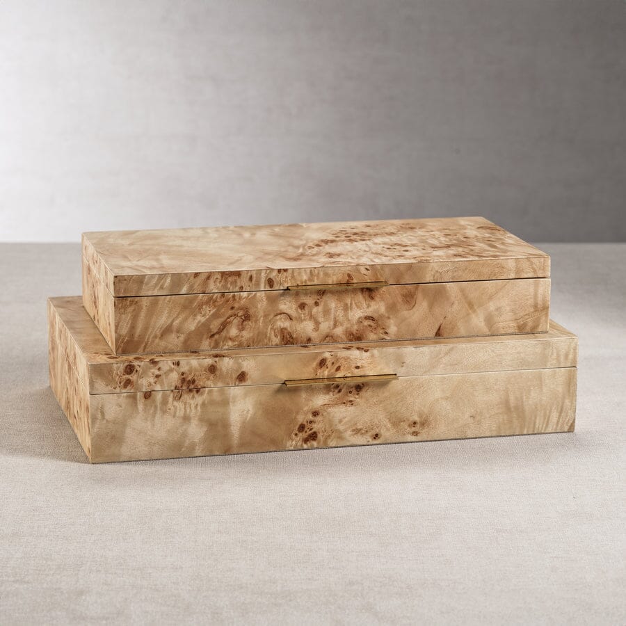 Burl Wood Box Box Zodax 