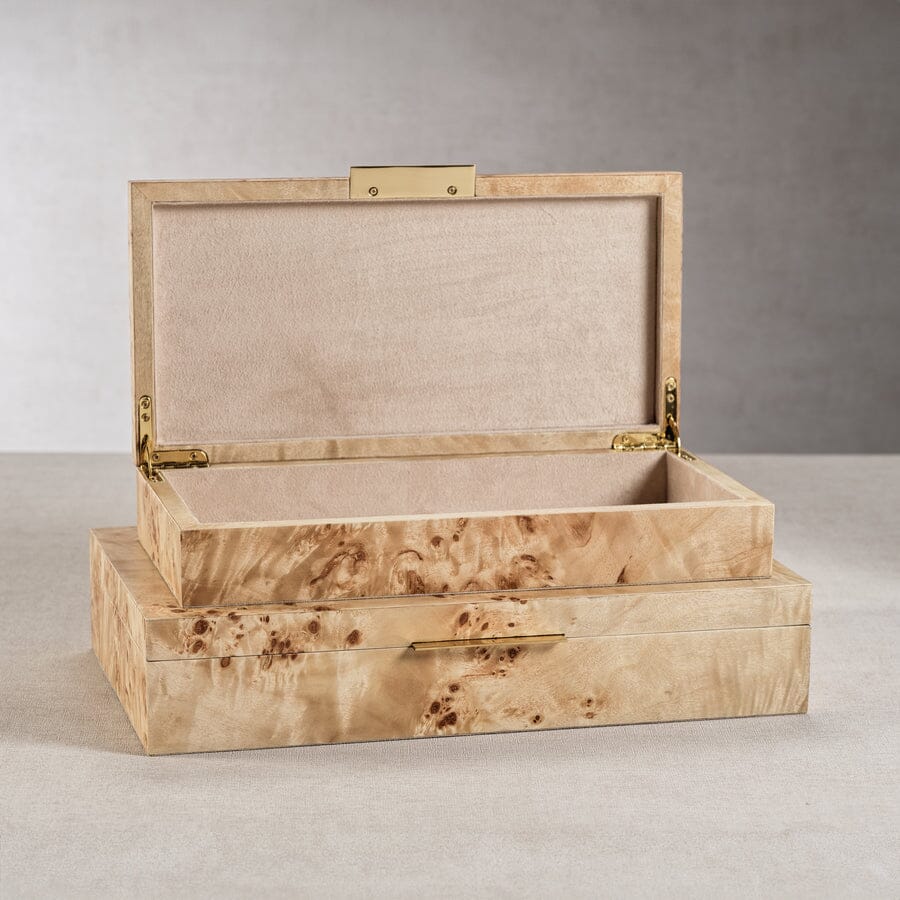 Burl Wood Box Box Zodax Small 