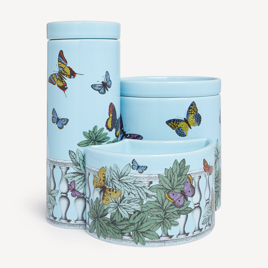 Farfalle e Ballaustra Giardino Segreto Triptych Candle (Set of 3) CNDLS/FRAG Fornasetti 