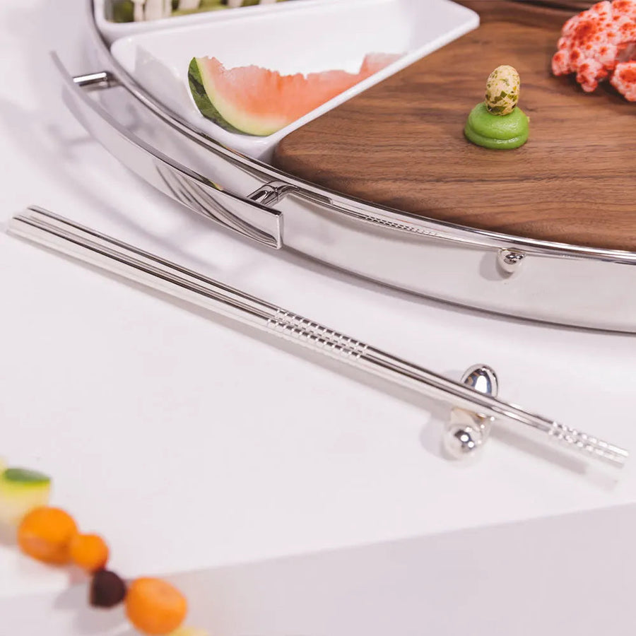 Mood Asia Chopsticks Rest Silver Plated Dining Christofle 