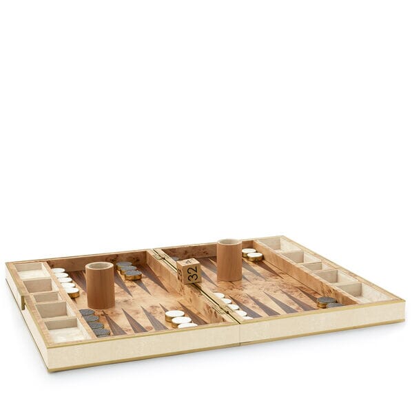 Shagreen Backgammon Set TRAYS Aerin 