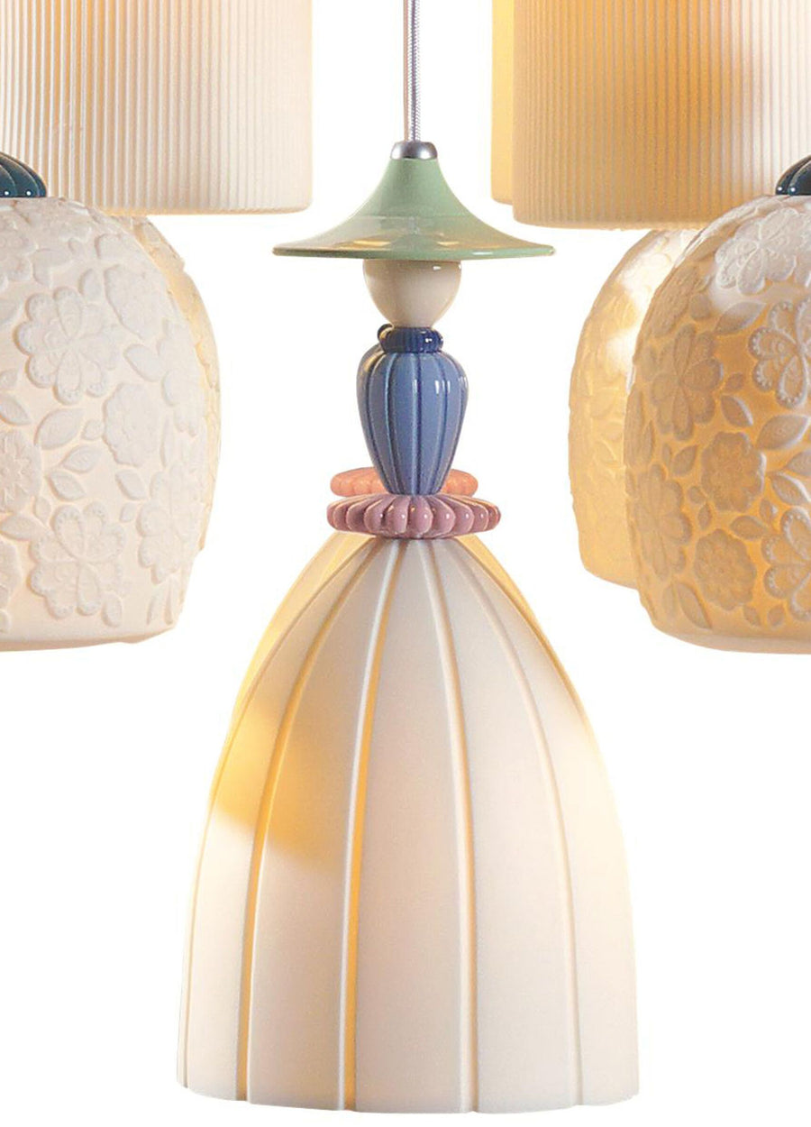 Mademoiselle 24 Lights Strolling through Blossoms Chandelier Lighting Lladro 