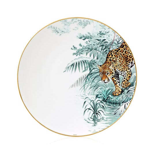 Carnets d'Equateur Jaguar Dinner Plate SERVEWARE Hermes of Paris 