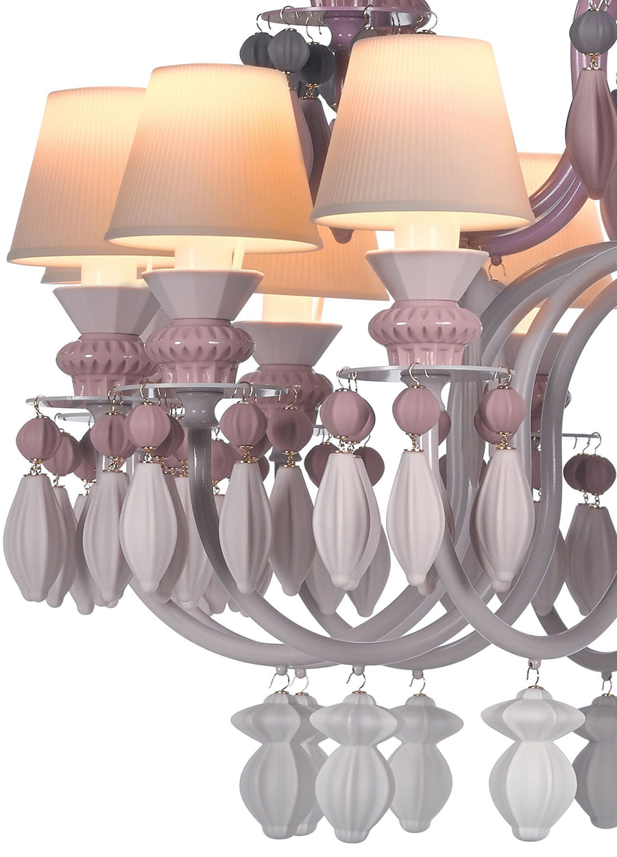 Belle de Nuit Chandelier Pink Lighting Lladro 