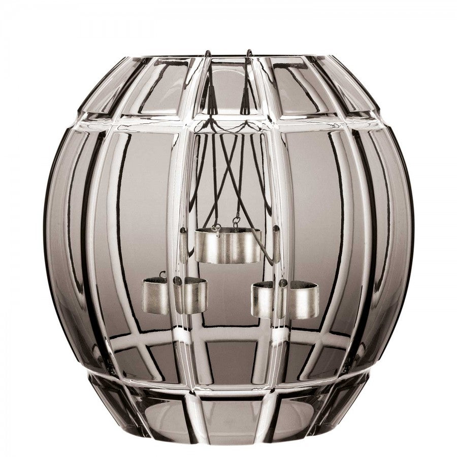 En Cage - 3 Candle Photophore Lightning Saint Louis Crystal Grey 