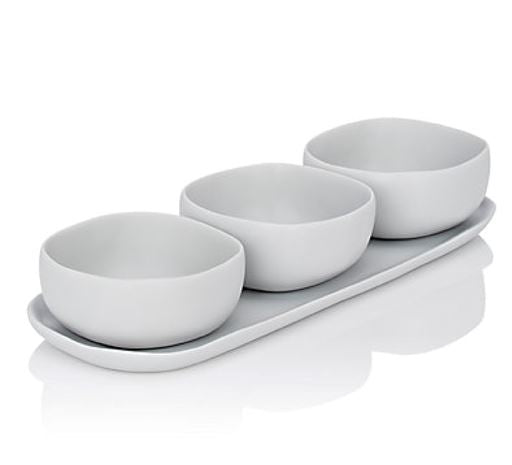 Cuadrato Serving Bowl Trio TRAYS Tina Frey Grey 