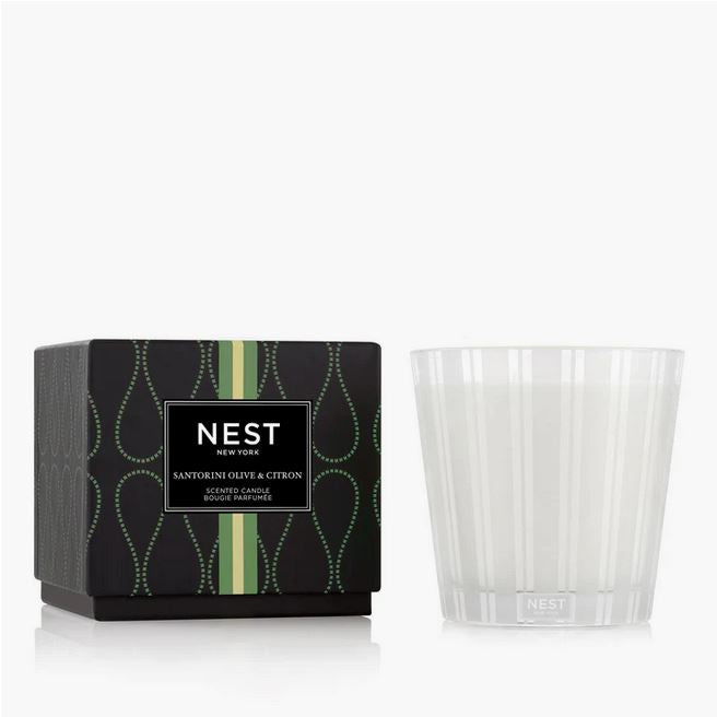 Santorini Olive & Citron 3-wick Candle CNDLS/FRAG Nest Fragrances 