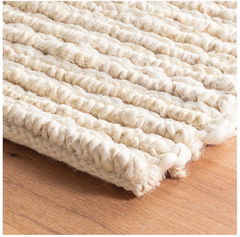 Dunes Bleached Oak Woven Jute Rug Annie Selke 