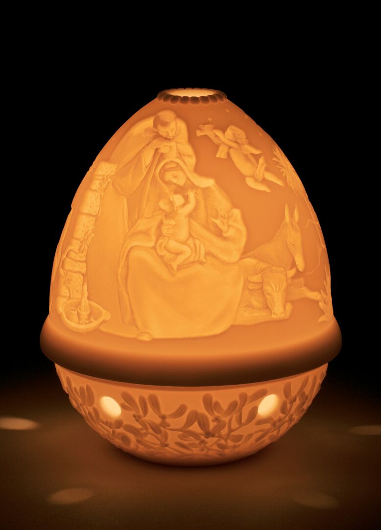 Litophane Votive Light Nativity Lighting Lladro 