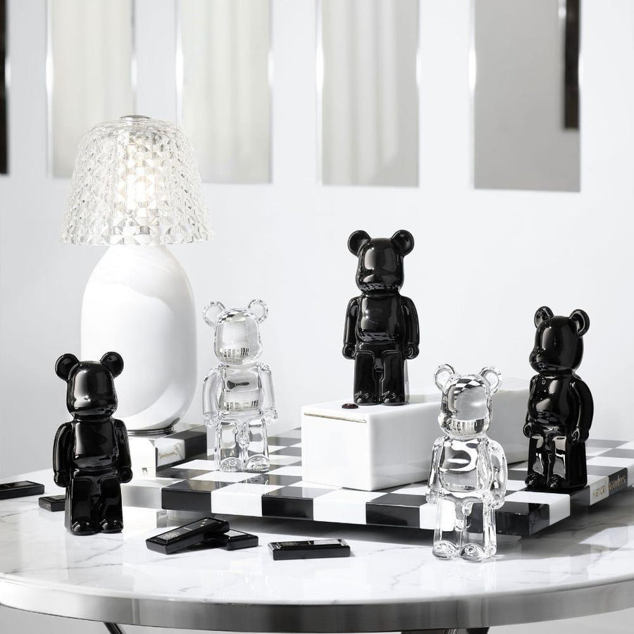 Bearbrick Figurine Black Home Accessories Baccarat 